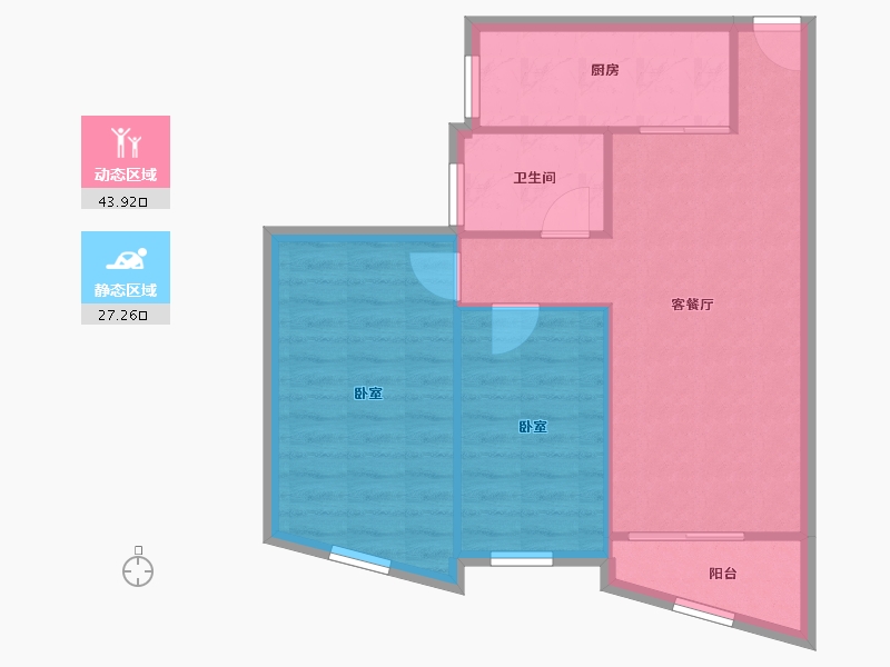 广东省-深圳市-金成时代家园-64.67-户型库-动静分区