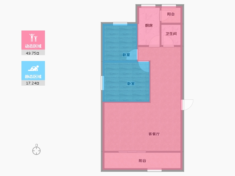 广东省-深圳市-荣超花园-60.68-户型库-动静分区