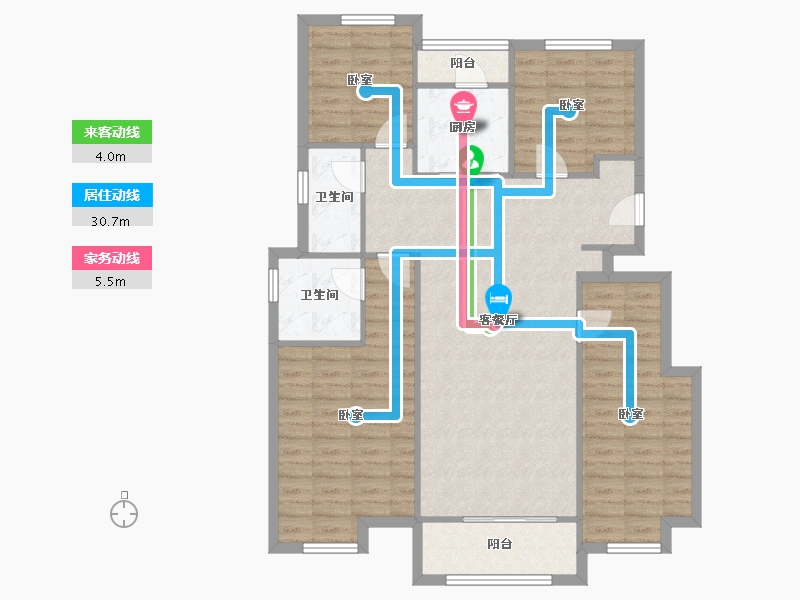 陕西省-西安市-中海悦墅-108.53-户型库-动静线