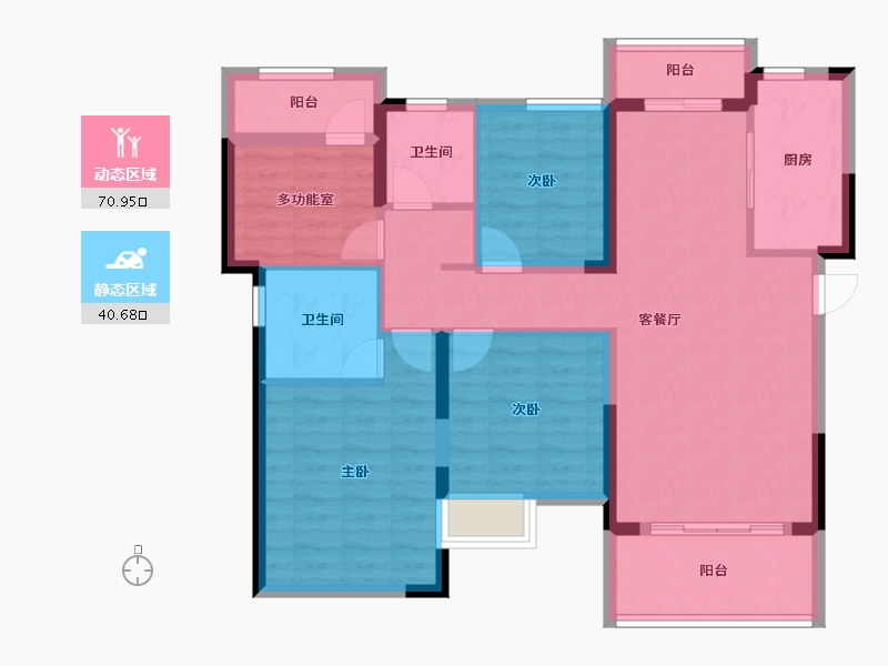 湖南省-株洲市-华润桃源里-99.43-户型库-动静分区