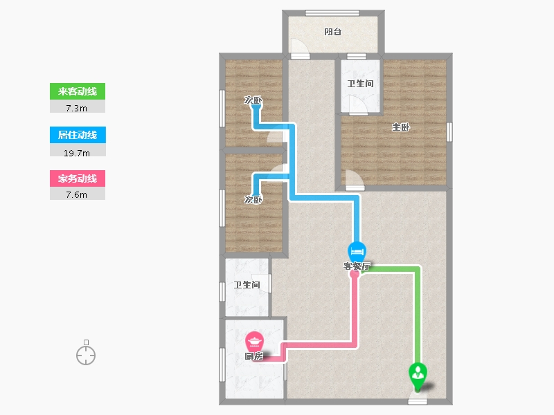 广东省-深圳市-鹏华香域花园-128.61-户型库-动静线