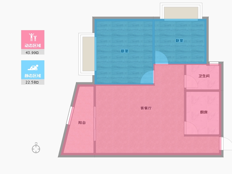 广东省-深圳市-碧海天家园-60.58-户型库-动静分区