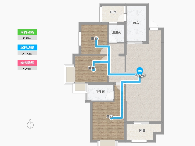 四川省-成都市-恒大天府半岛-7期-90.00-户型库-动静线