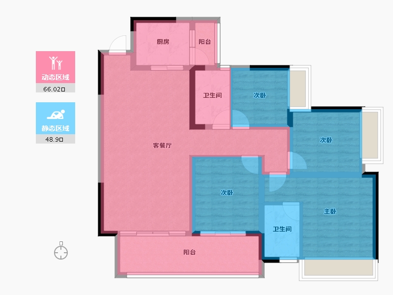 四川省-资阳市-上东逸景-102.56-户型库-动静分区