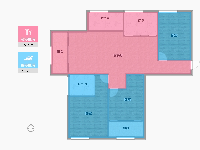 江苏省-泰州市-久源尚郡-100.48-户型库-动静分区