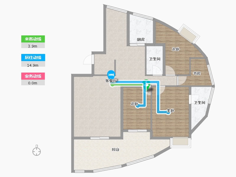 山东省-青岛市-光大海韵丽都-144.91-户型库-动静线