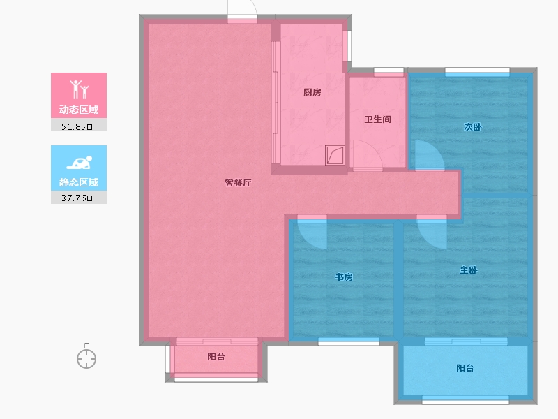 河北省-衡水市-丽景蓝湾-80.00-户型库-动静分区