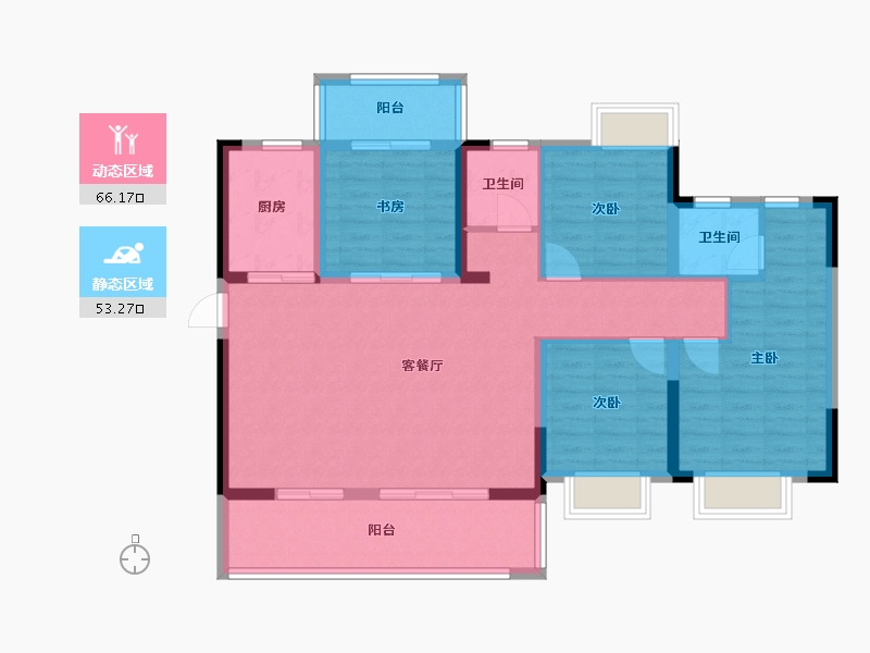 湖北省-宜昌市-长江首府-110.00-户型库-动静分区