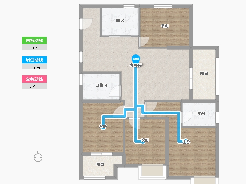 浙江省-嘉兴市-钱塘印月-102.55-户型库-动静线