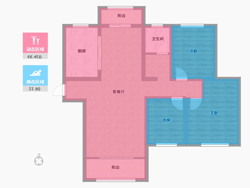 新疆维吾尔自治区-哈密地区-橙郡-104.00-户型库-动静分区