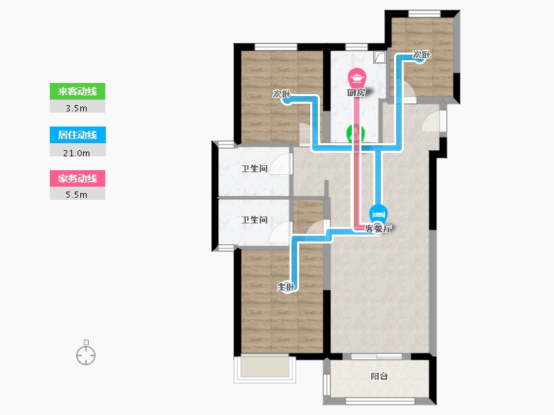 湖北省-武汉市-万科保利联投理想星光-79.00-户型库-动静线