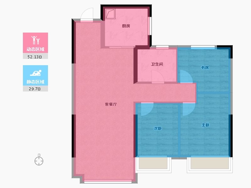 吉林省-四平市-碧桂园-82.40-户型库-动静分区