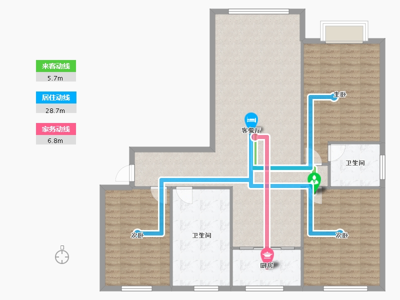 山西省-长治市-泽馨苑-124.37-户型库-动静线