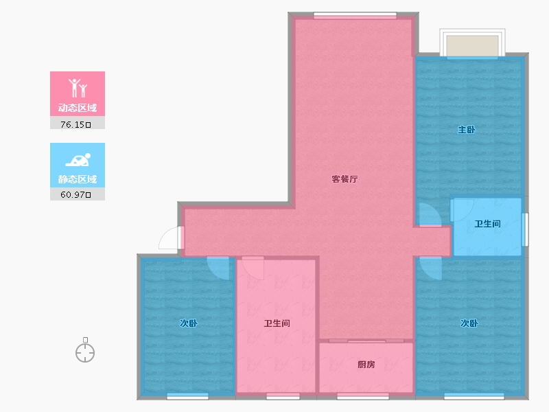 山西省-长治市-泽馨苑-124.37-户型库-动静分区