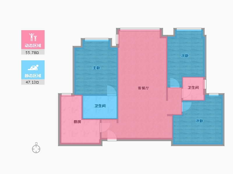 四川省-成都市-金地悦澜道-93.60-户型库-动静分区