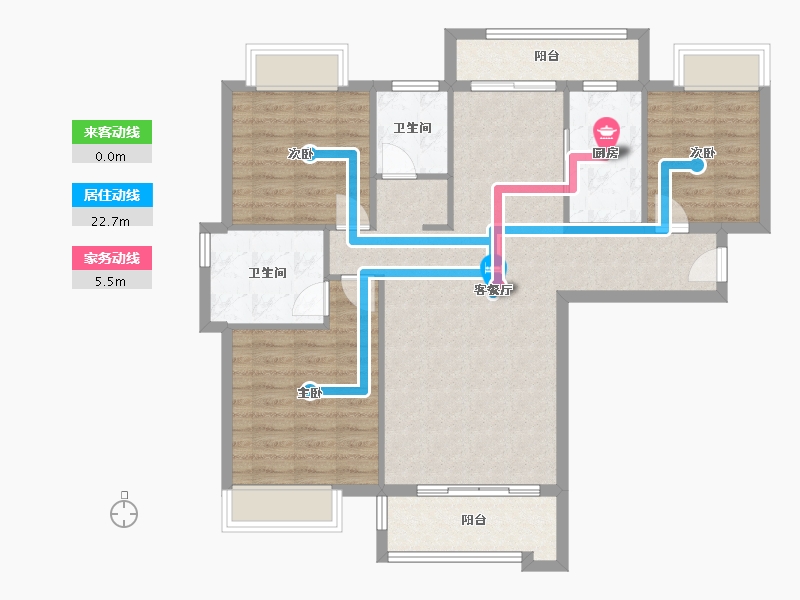 福建省-泉州市-风来小区-104.00-户型库-动静线