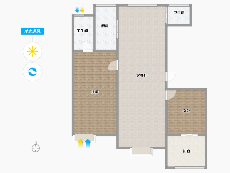 河北省-沧州市-御景嘉园-216.01-户型库-采光通风