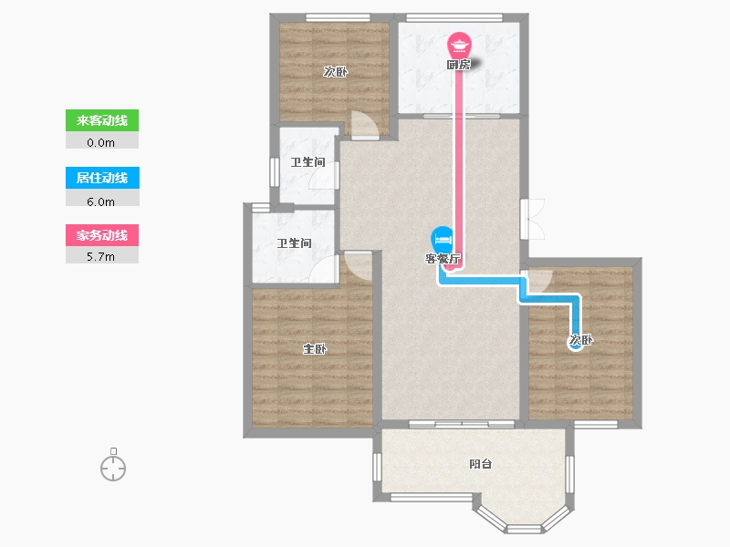 江苏省-苏州市-香榭丽墅-111.20-户型库-动静线