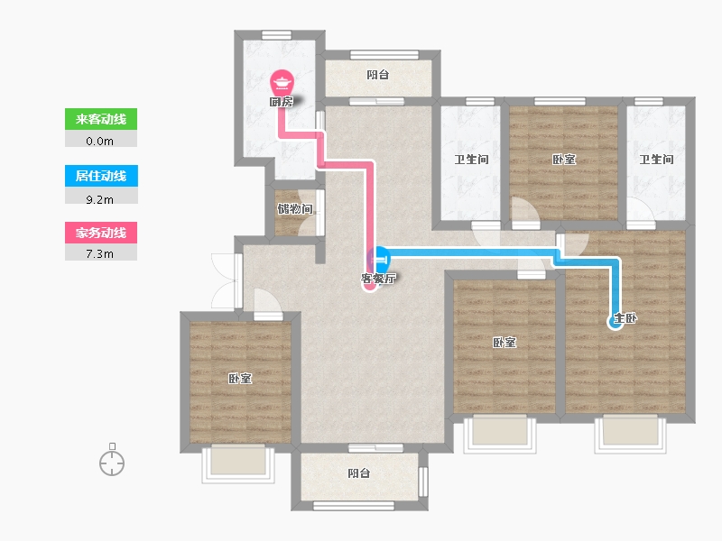 河南省-新乡市-建业联盟新城-120.00-户型库-动静线