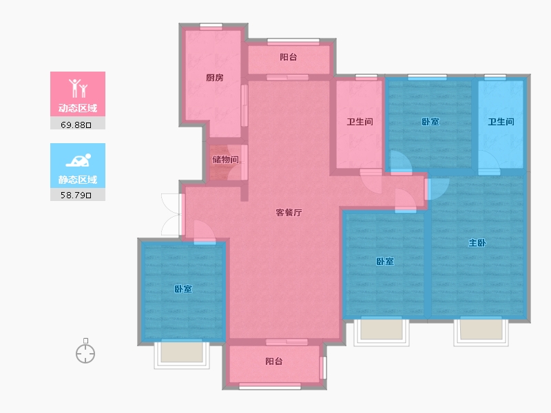 河南省-新乡市-建业联盟新城-120.00-户型库-动静分区