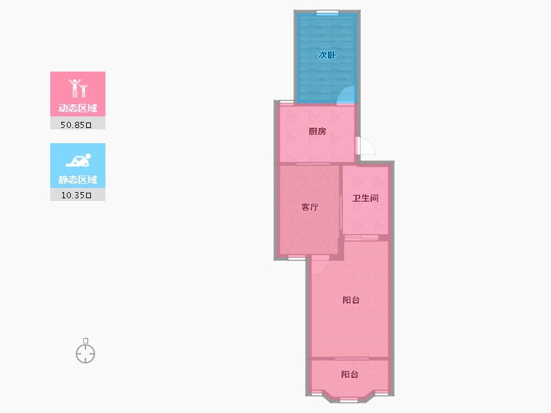 上海-上海市-黎金苑-54.85-户型库-动静分区