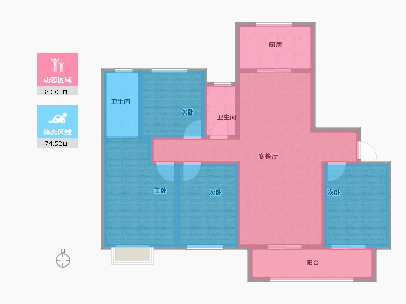 山东省-潍坊市-中海大观天下四期-142.00-户型库-动静分区