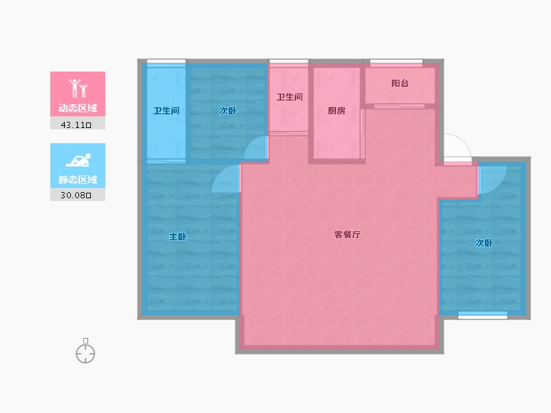 江苏省-镇江市-嘉源首府-66.58-户型库-动静分区