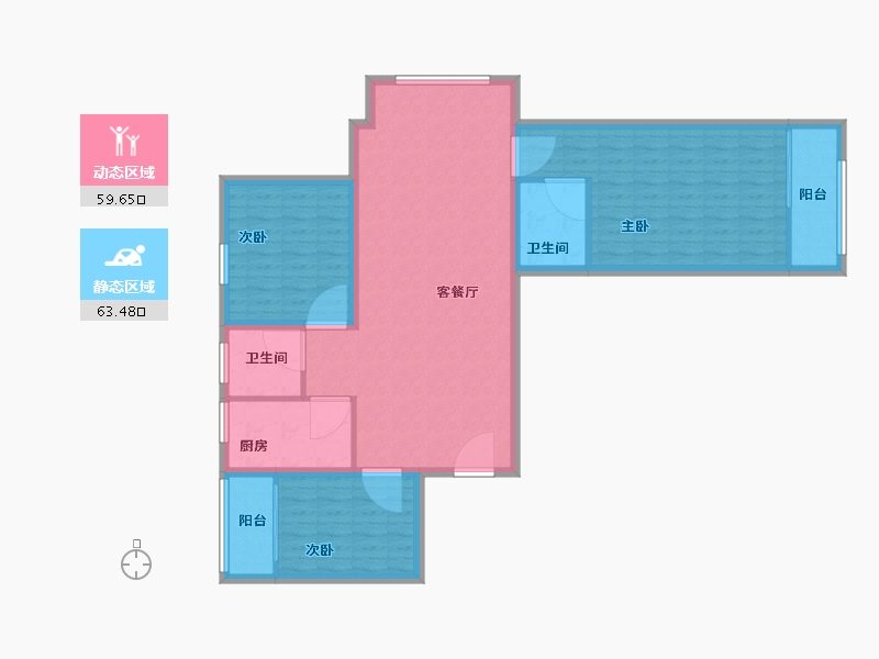 河南省-郑州市-远大理想城-112.00-户型库-动静分区