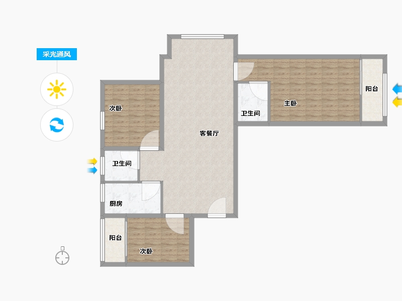 河南省-郑州市-远大理想城-112.00-户型库-采光通风