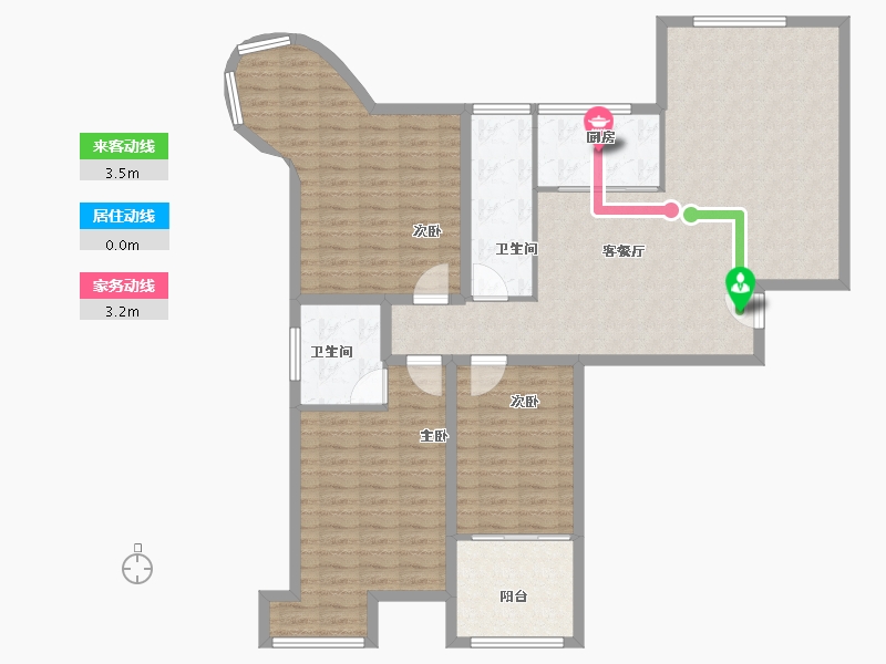 河南省-郑州市-远大理想城-125.35-户型库-动静线