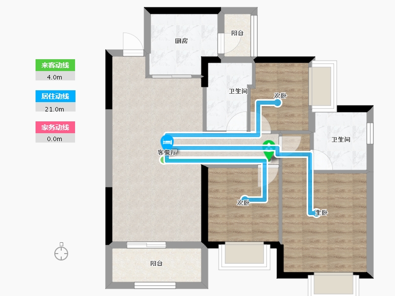 广东省-中山市-恒大御府-75.90-户型库-动静线