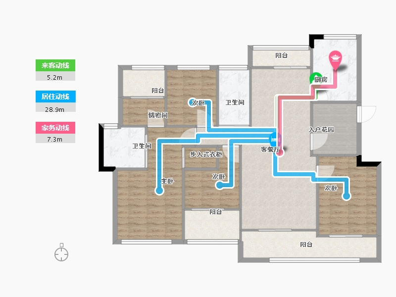 安徽省-池州市-太平鸟西湖家园-128.00-户型库-动静线