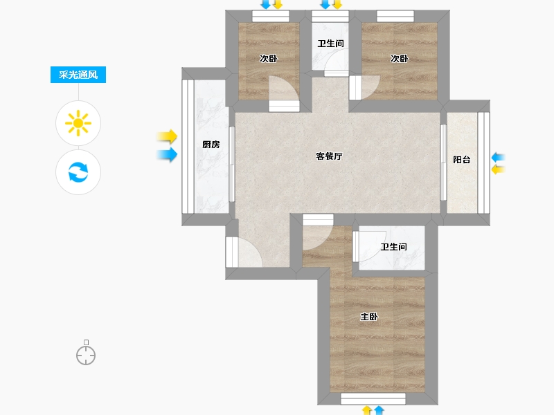 河南省-郑州市-远大理想城-25.28-户型库-采光通风