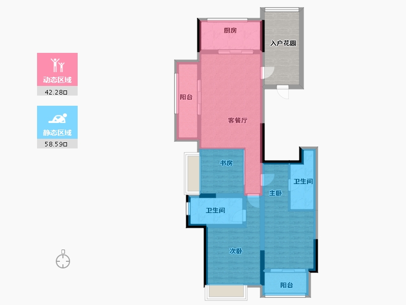 北京-北京市-春溪集-100.00-户型库-动静分区