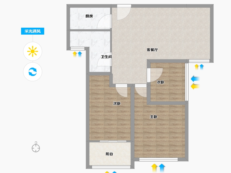 河南省-郑州市-远大理想城-90.01-户型库-采光通风