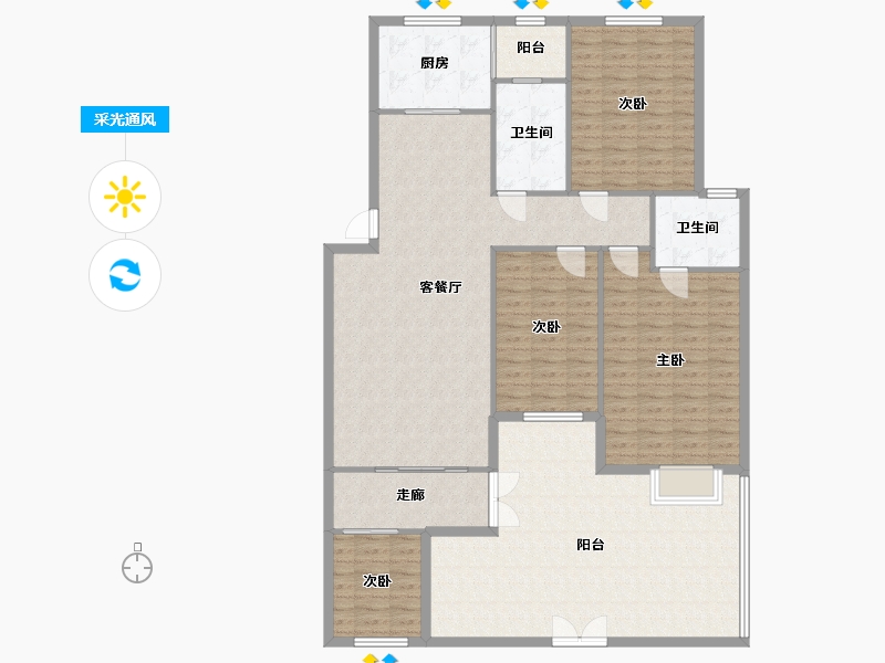 河南省-开封市-天下城-152.70-户型库-采光通风