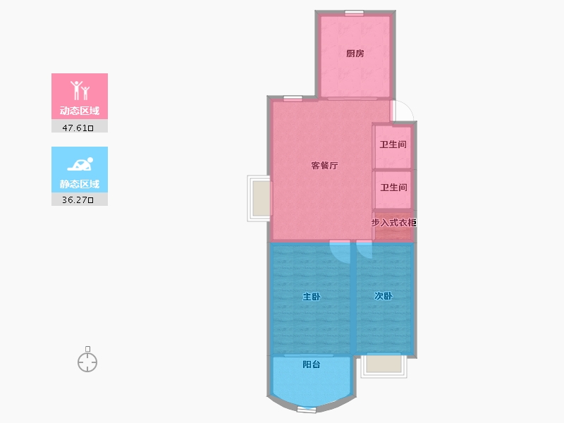 上海-上海市-黎金苑-76.32-户型库-动静分区