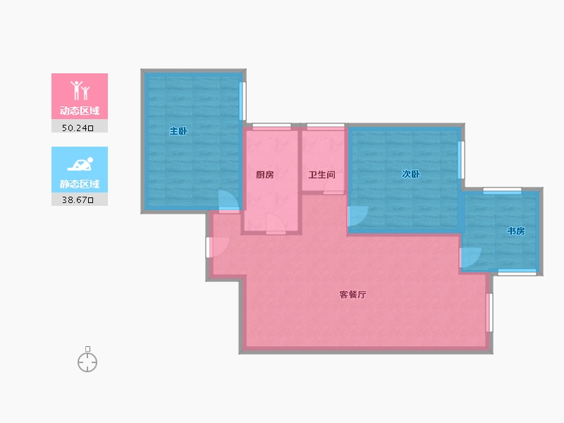 河南省-郑州市-远大理想城-80.00-户型库-动静分区