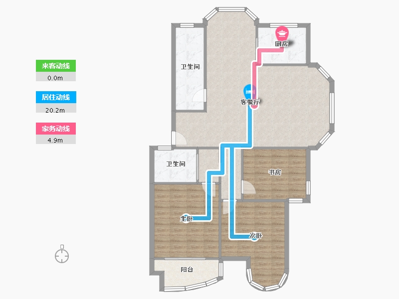 安徽省-芜湖市-滨江翠竹园-115.07-户型库-动静线