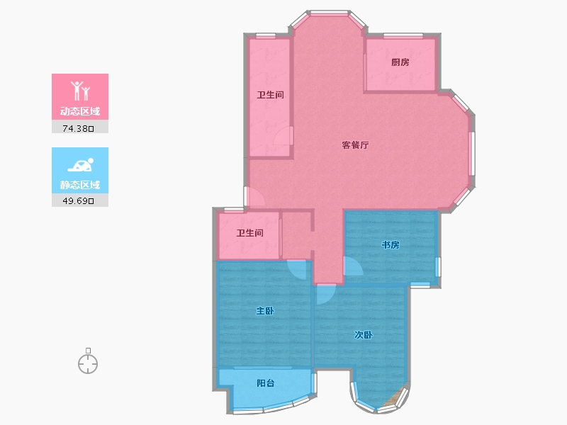 安徽省-芜湖市-滨江翠竹园-115.07-户型库-动静分区