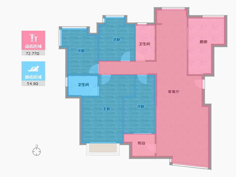 湖北省-武汉市-东方恒星园-116.46-户型库-动静分区