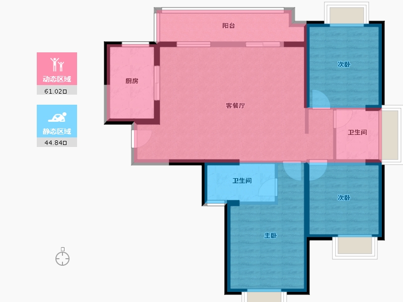 湖北省-武汉市-天汇龙城-94.61-户型库-动静分区