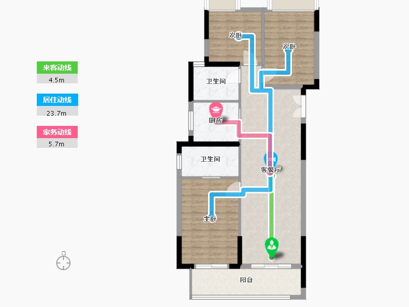 湖北省-武汉市-中建福地星城-96.00-户型库-动静线