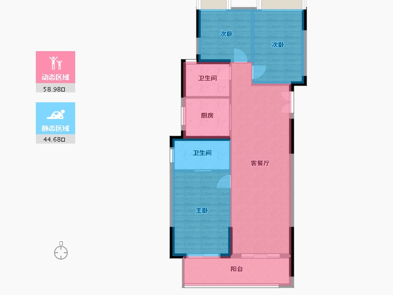 湖北省-武汉市-中建福地星城-96.00-户型库-动静分区