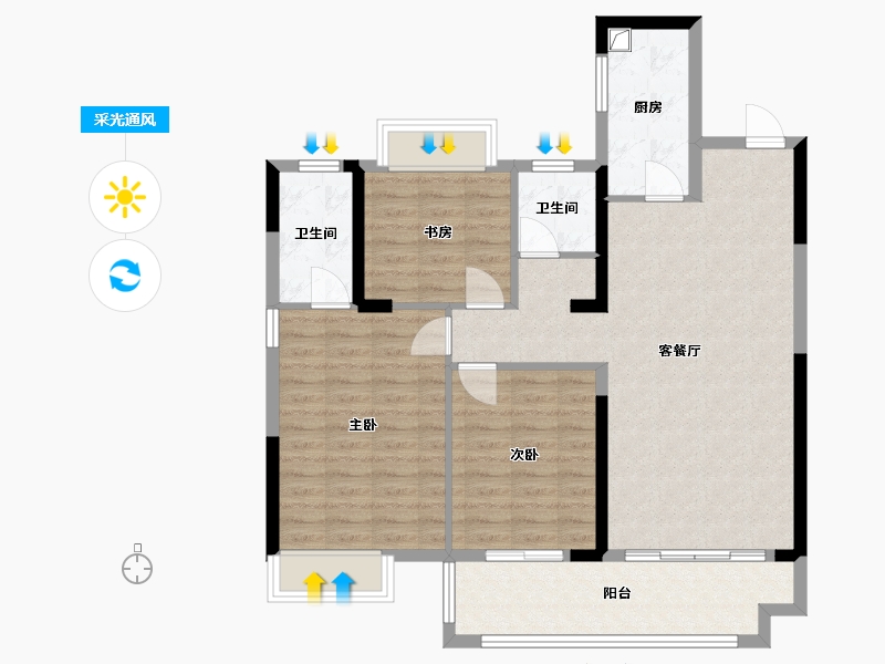 福建省-三明市-博学园-95.18-户型库-采光通风