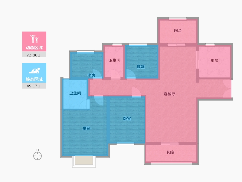 湖南省-永州市-一品江山-115.04-户型库-动静分区