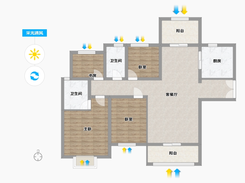 湖南省-永州市-一品江山-115.04-户型库-采光通风