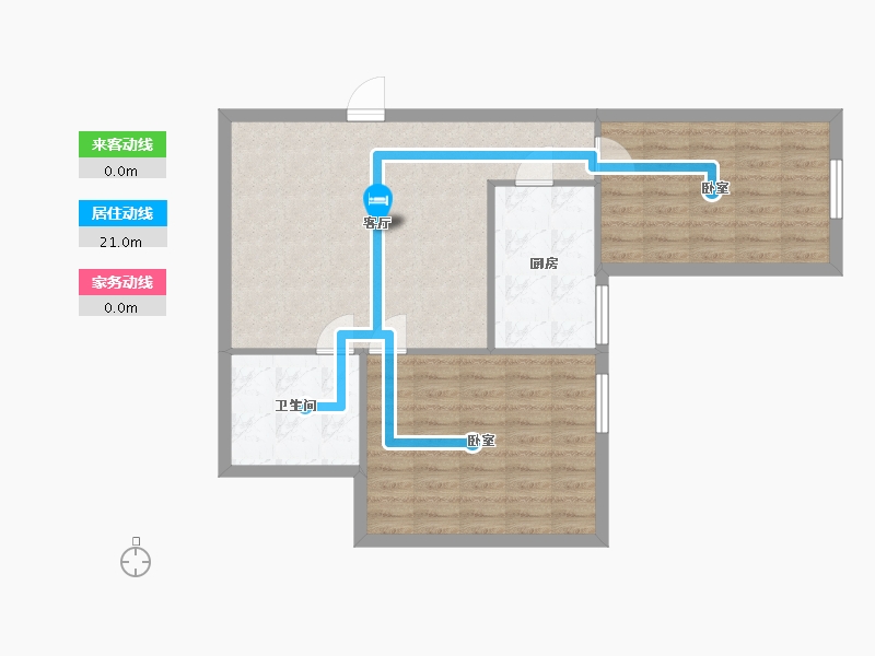 青海省-西宁市-陕安丰登小区-74.75-户型库-动静线