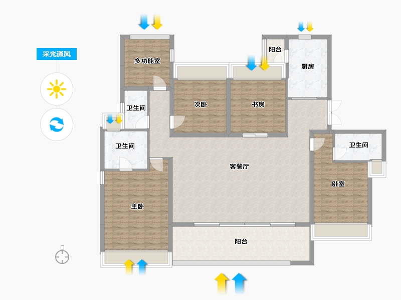 广东省-惠州市-嘉旺城-149.54-户型库-采光通风