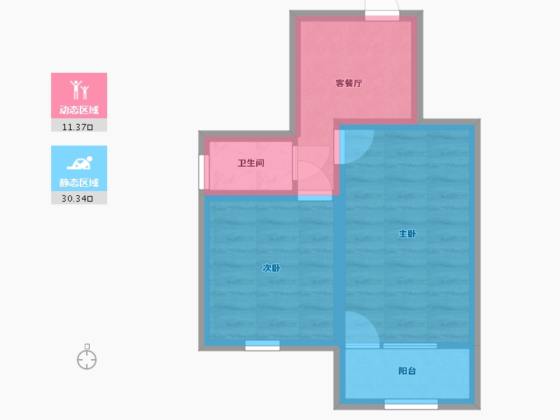 上海-上海市-寿昌坊-43.95-户型库-动静分区